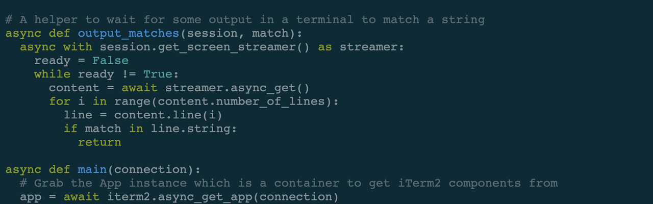 Exploring the iTerm2 Python API